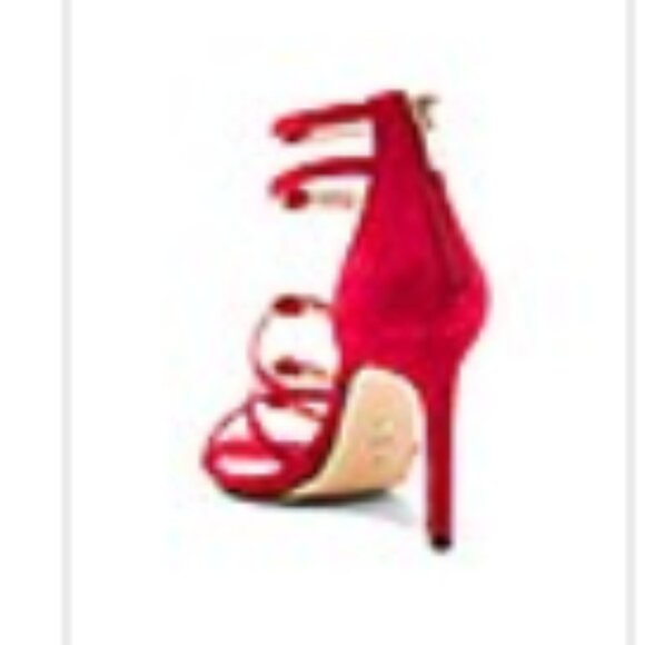 ✨NIB Beautiful RAYE Hunter Red Suede Sandals Sz 9.5 - Picture 3 of 4